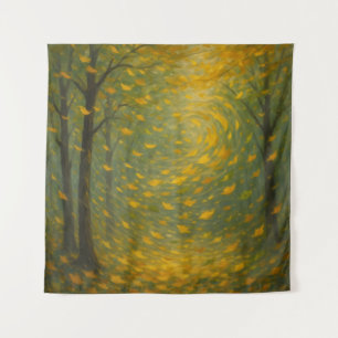 The Golden Autumn Dance: A Vortex of Falling Leave Tapestry