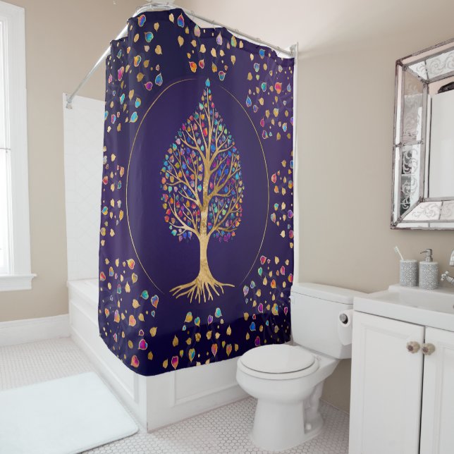 The Golden Bodhi tree - colourful leaves (In Situ)