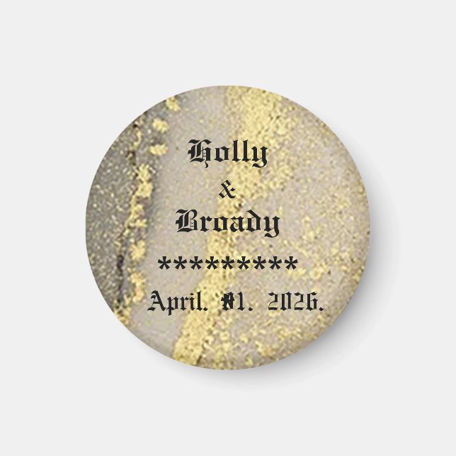 The Golden Day Wedding Magnet (Front)