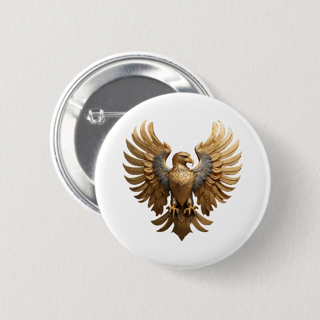 The Golden Eagle 2 Inch Round Button (Front & Back)