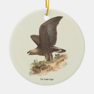 The Golden Eagle	(Aquila chrysaetos) NY Bird Image Ceramic Ornament
