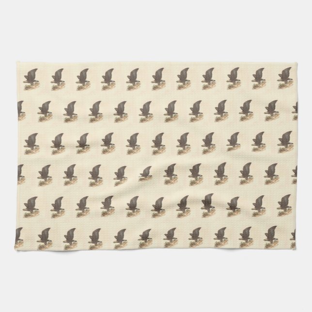 The Golden Eagle	(Aquila chrysaetos) NY Bird Image Kitchen Towel (Horizontal)
