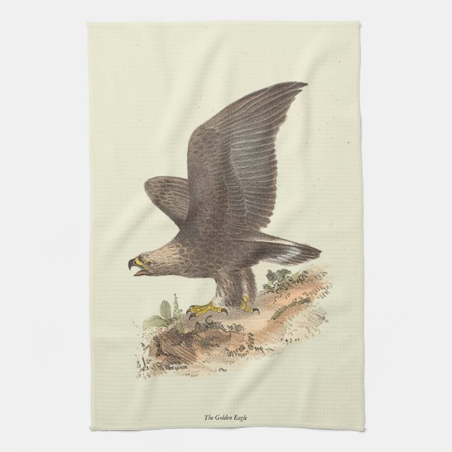 The Golden Eagle	(Aquila chrysaetos) NY Bird Image Kitchen Towel (Vertical)