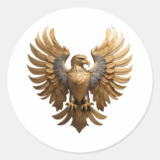 The Golden Eagle Classic Round Sticker (Front)