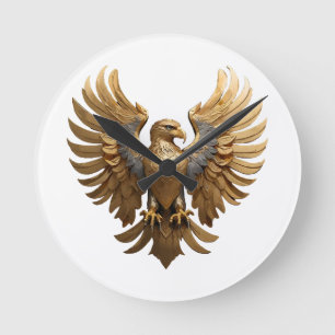 The Golden Eagle Round Clock