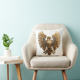 The Golden Eagle Throw Pillow