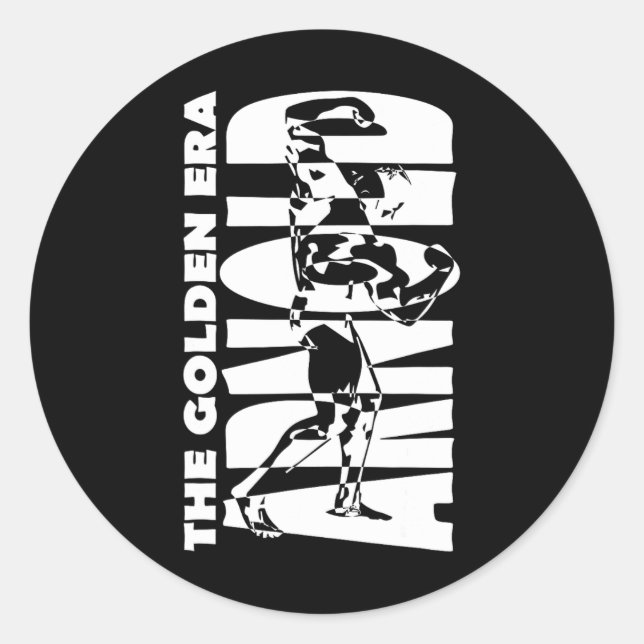 The Golden Era Arnold Bodybuilding  Classic Round Sticker (Front)