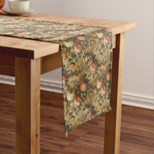 The Golden Fiend – Gothic Floral Short Table Runner