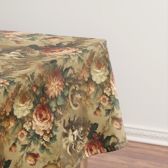 The Golden Fiend – Gothic Medium Pattern Tablecloth (In Situ)