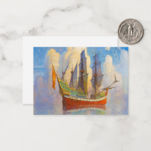 The Golden Galleon by Newell Convers Wyeth Card
