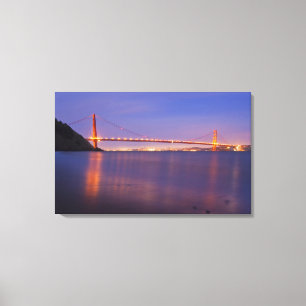 The Golden Gate Bridge at dusk from Kirby Cove Canvas Print