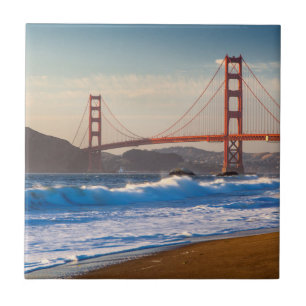 The Golden Gate Bridge From Baker Beach Tile