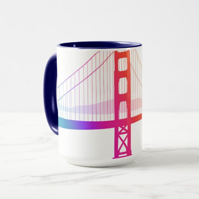 The Golden Gate Bridge | Rainbow Style Mug (Front Left)