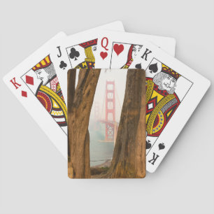 The Golden Gate Bridge Trees from Overlook View Playing Cards