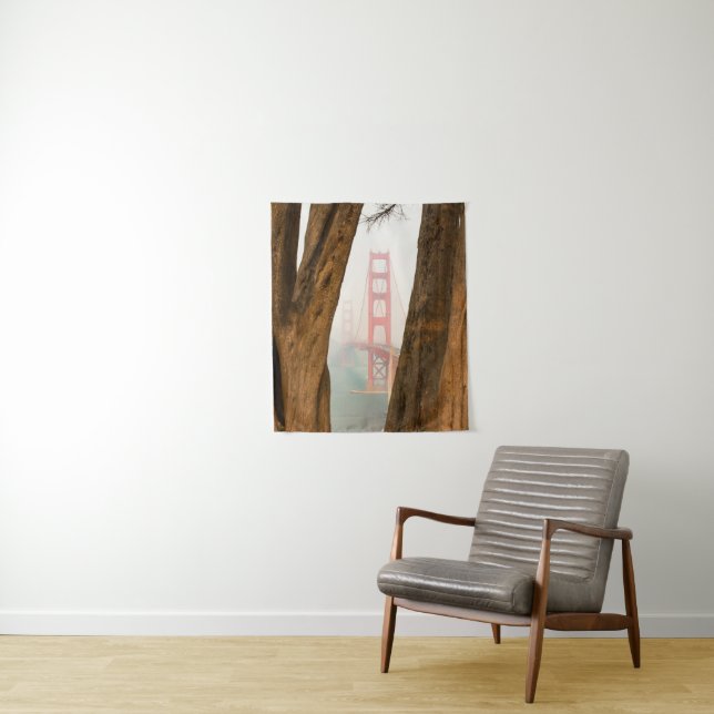 The Golden Gate Bridge | Trees from Overlook View Tapestry (In Situ)