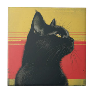 The Golden Gaze Mid-Century Tile