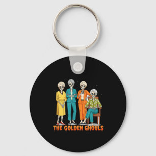 The Golden Ghouls Skeleton Halloween Idea Funny Keychain
