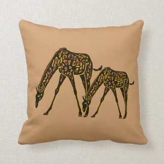 The Golden Giraffe Throw Pillow
