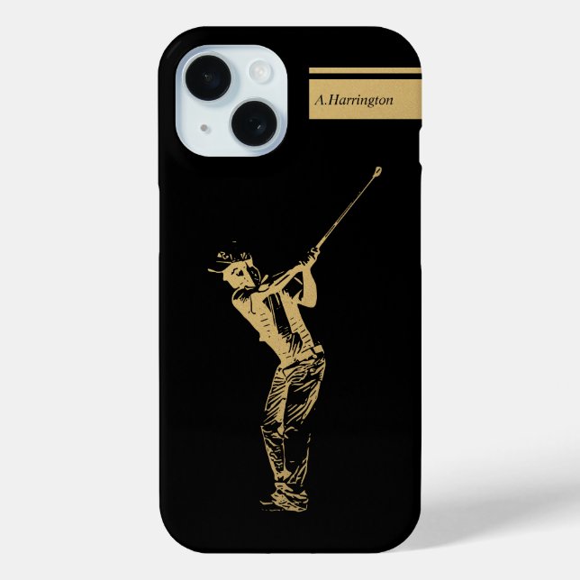 The golden golfer  Case-Mate iPhone case (Back)