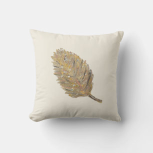 The Golden Leaf Pillow -1 in Cream