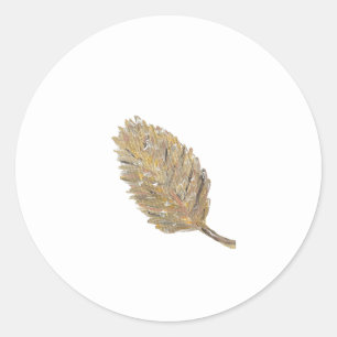 The golden Leaf Stickers - In White 