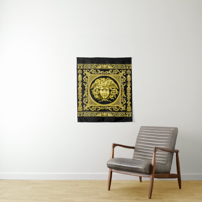 The Golden Medusa Wall Tapestry (In Situ)
