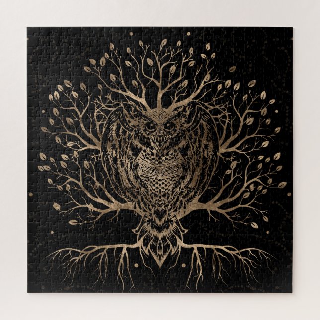 The Golden Owl Tree Jigsaw Puzzle (Vertical)