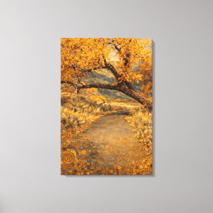 The Golden Path Klimt-inspired Canvas Print
