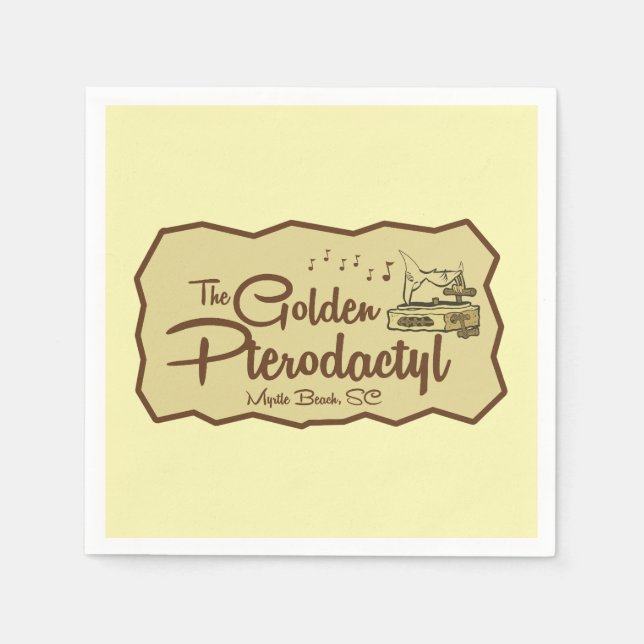 The Golden Pterodactyl Tiki Bar Myrtle Beach Napkin (Front)