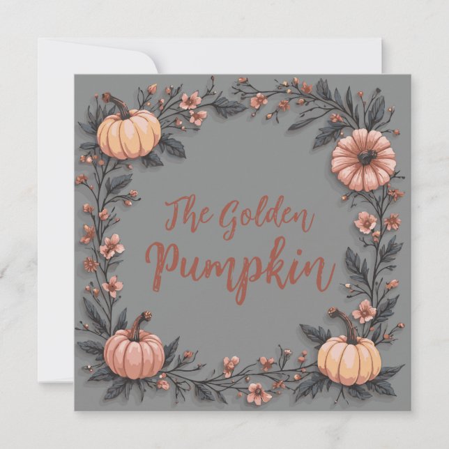 The Golden Pumpkin Invitation (Front)