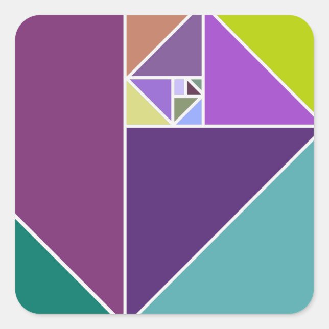 The Golden Ratio Square Sticker (Front)