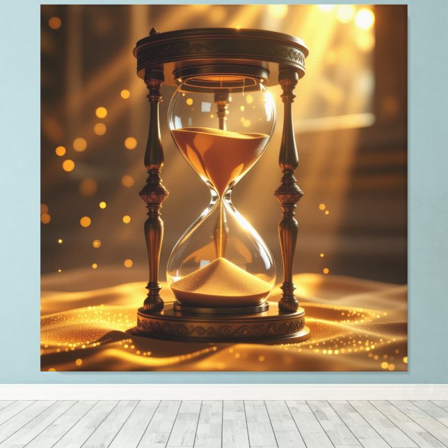 "The Golden River of Time" Canvas Print (Insitu(Wood Floor))