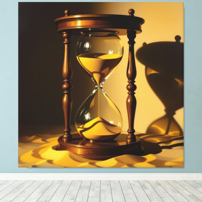 "The Golden River of Time" Canvas Print (Insitu(Wood Floor))