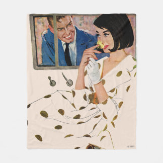 The Golden Rose Fleece Blanket