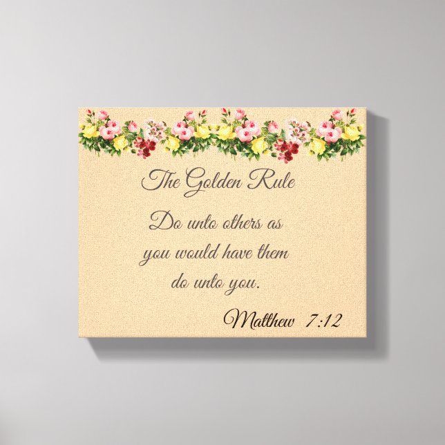 The Golden Rule Canvas Print (Front)
