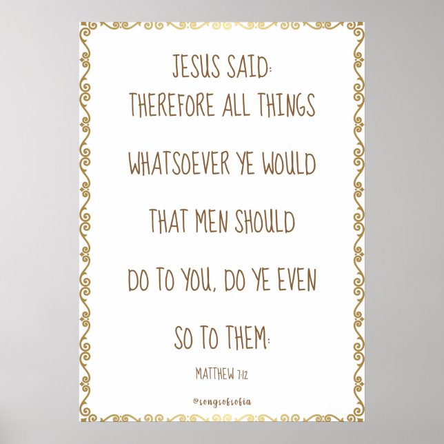The Golden Rule Print, Value Poster Paper (Matte) (Front)