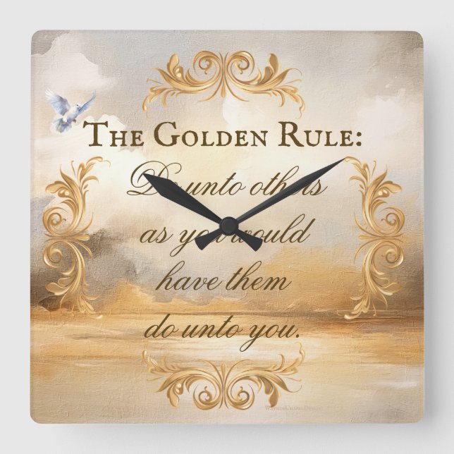 The Golden Rule Wall Clock  (Front)