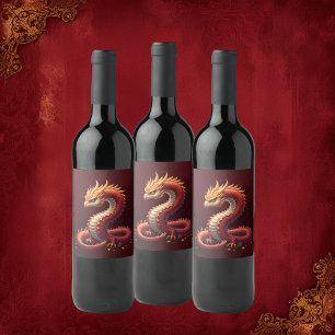 The golden serpent dragon. wine label