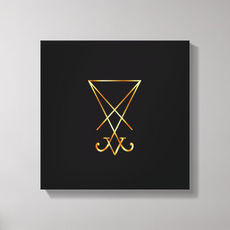 The golden sigil of Lucifer Canvas Print