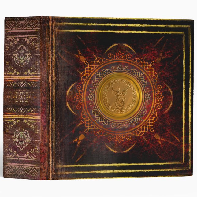 The Golden Stag Ancient Tome Binder (Front/Spine)