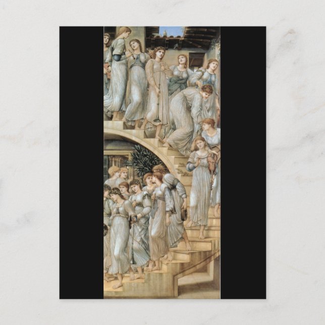 The Golden Stairs, Sir Edward Burne-Jones Postcard (Front)