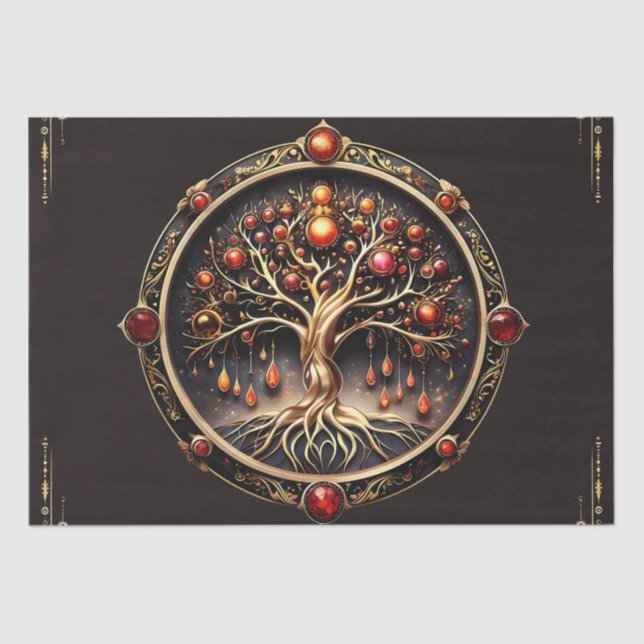 The golden tree of life of mysticism, tissue paper (Front)