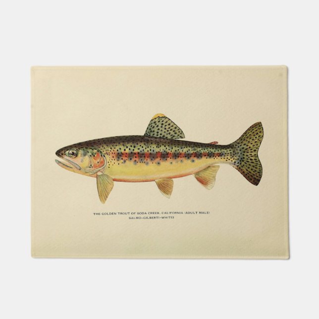 The Golden Trout of Soda Creek, California Doormat (Front)