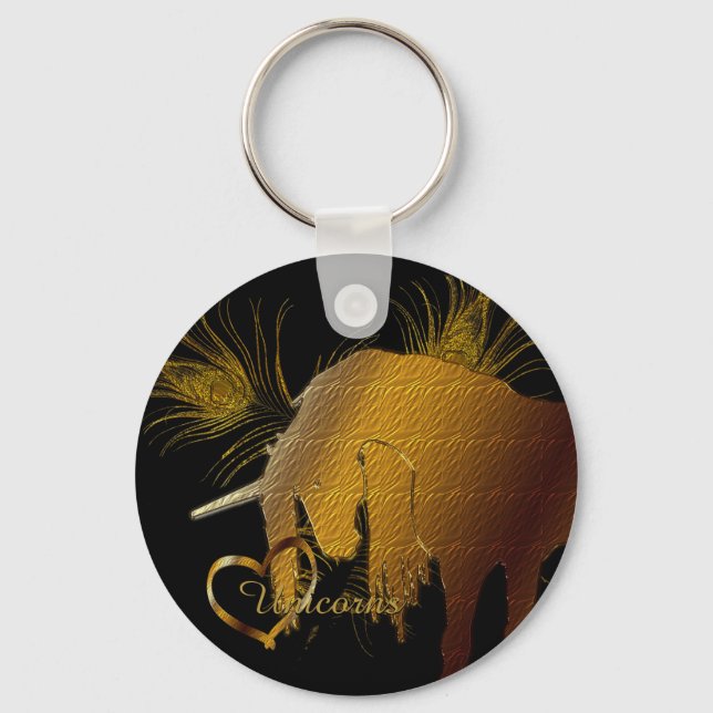 The Golden Unicorn Keychain (Front)