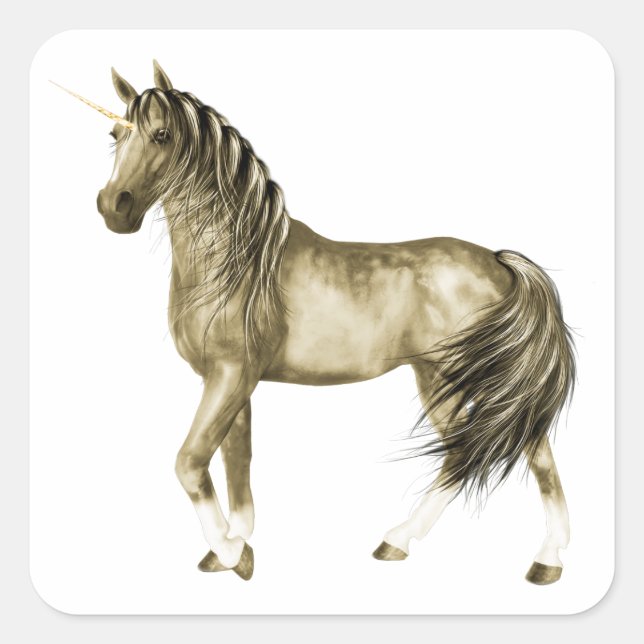the Golden Unicorn Sticker (Front)
