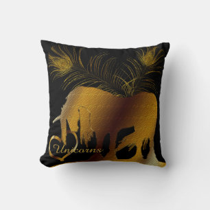 The Golden Unicorn Throw Pillow