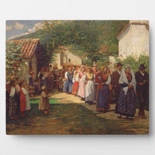 The Golden Wedding (oil on canvas) Plaque