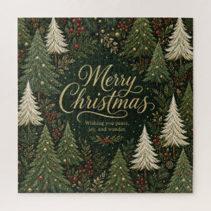 The Golden Yuletide Forest Jigsaw Puzzle