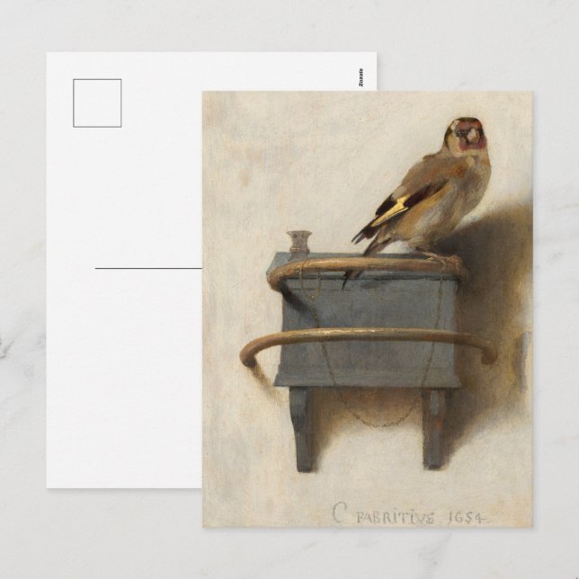 The Goldfinch by Carel Fabritius Holiday Postcard (Front/Back)