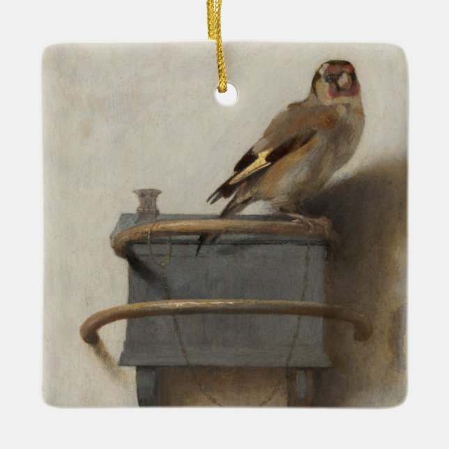 The Goldfinch Ceramic Ornament (Front)